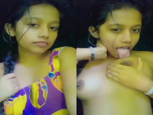 19yo Srilankan sex teen playing with her boobs
