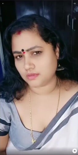 South Indian aunty strips saree and shows boobs