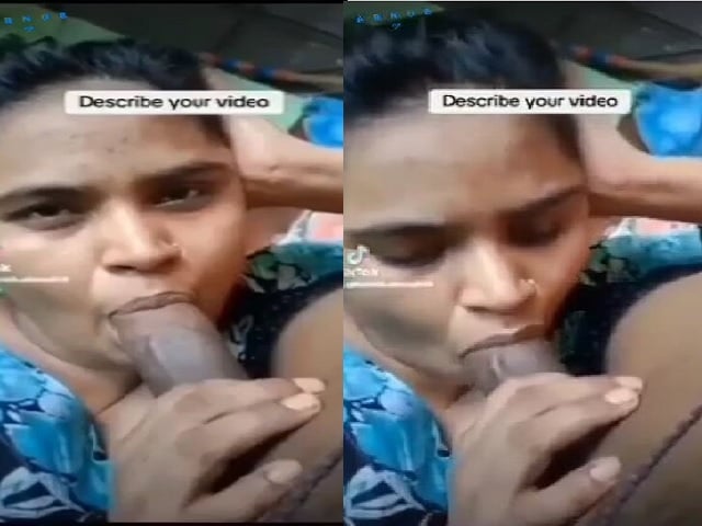 Wife blowjob on TikTok caught by husband viral video