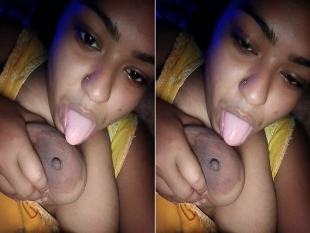 Bengali girl licking boobs at night viral MMS
